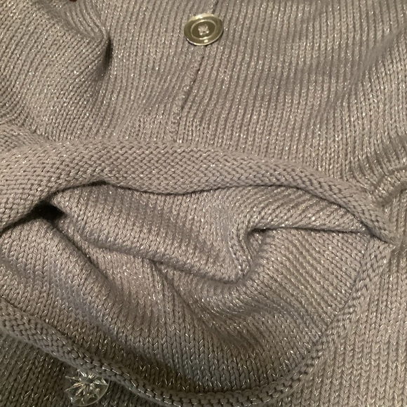 Pure Handknit s/m p/m women’s gray cowl neck 100% cotton pullover sweater - Picture 9 of 12